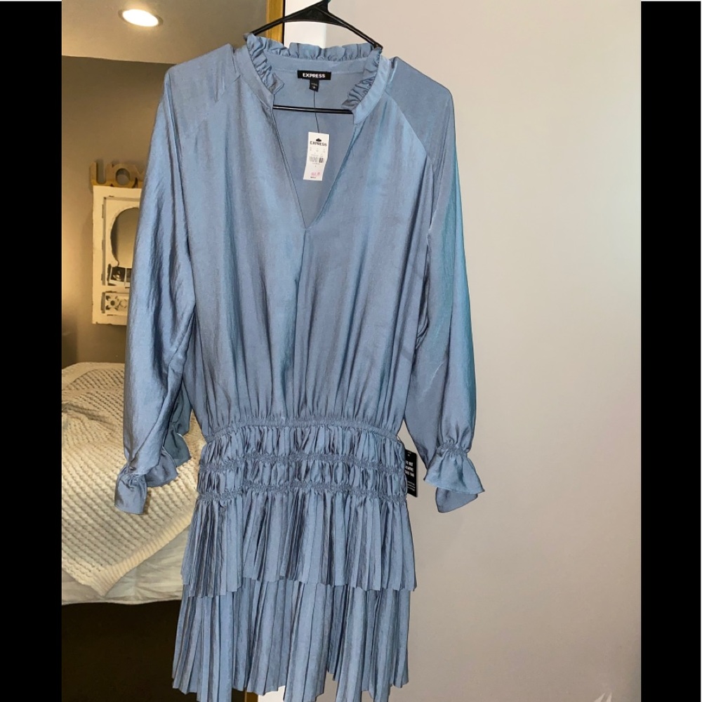 Express Blue Layred Dress